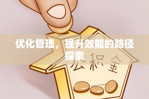 香港优化管理，提升效能的路径探索