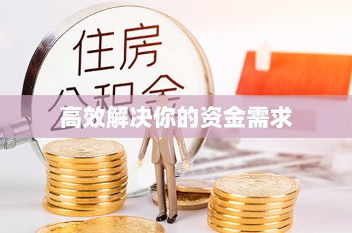 香港高效解决你的资金需求