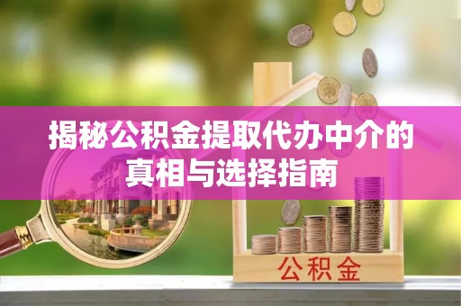 香港揭秘公积金提取代办中介的真相与选择指南